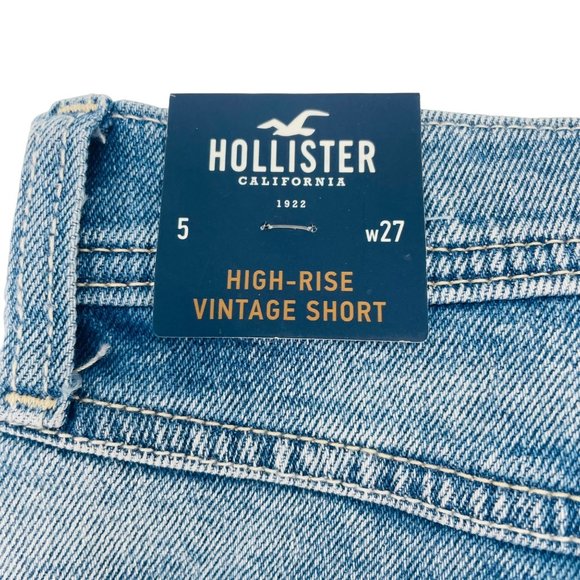 Hollister - High Rise Vintage Shorts - Size 5 - W27 - Picture 4 of 10